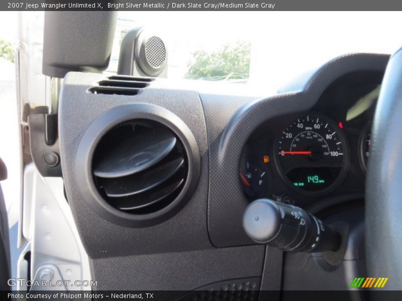 Bright Silver Metallic / Dark Slate Gray/Medium Slate Gray 2007 Jeep Wrangler Unlimited X