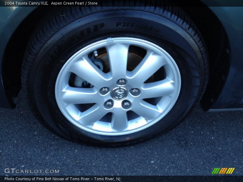 Aspen Green Pearl / Stone 2004 Toyota Camry XLE