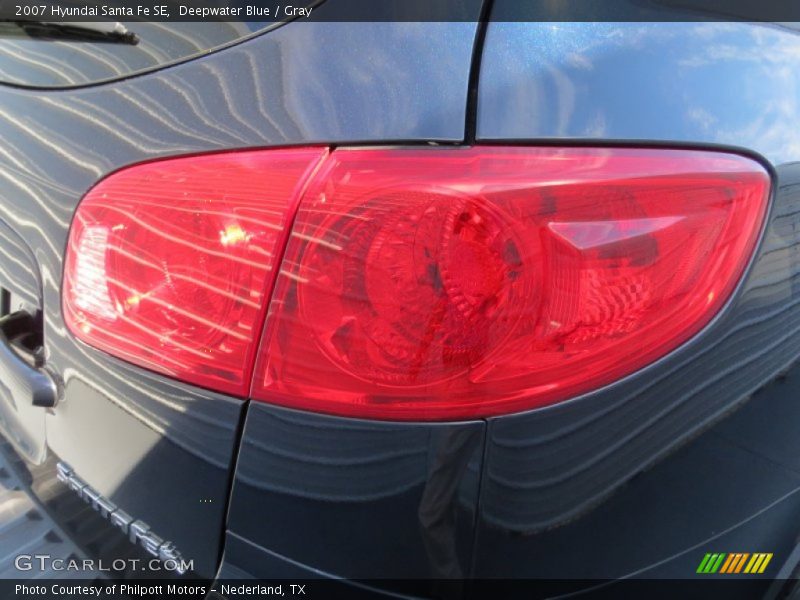 Deepwater Blue / Gray 2007 Hyundai Santa Fe SE