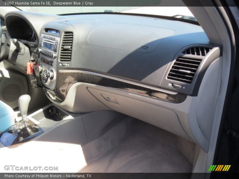Deepwater Blue / Gray 2007 Hyundai Santa Fe SE
