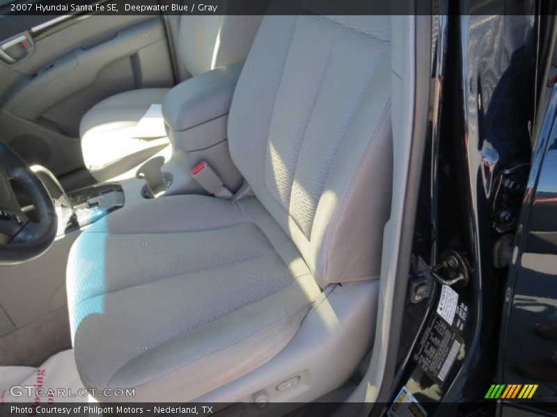 Deepwater Blue / Gray 2007 Hyundai Santa Fe SE