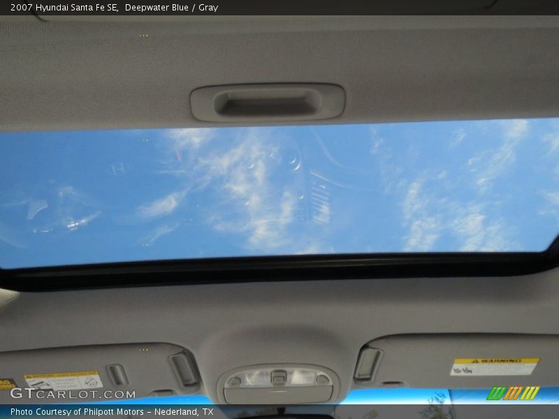 Deepwater Blue / Gray 2007 Hyundai Santa Fe SE