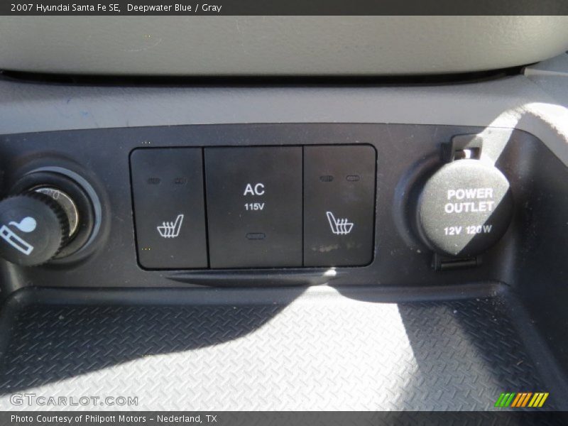 Deepwater Blue / Gray 2007 Hyundai Santa Fe SE