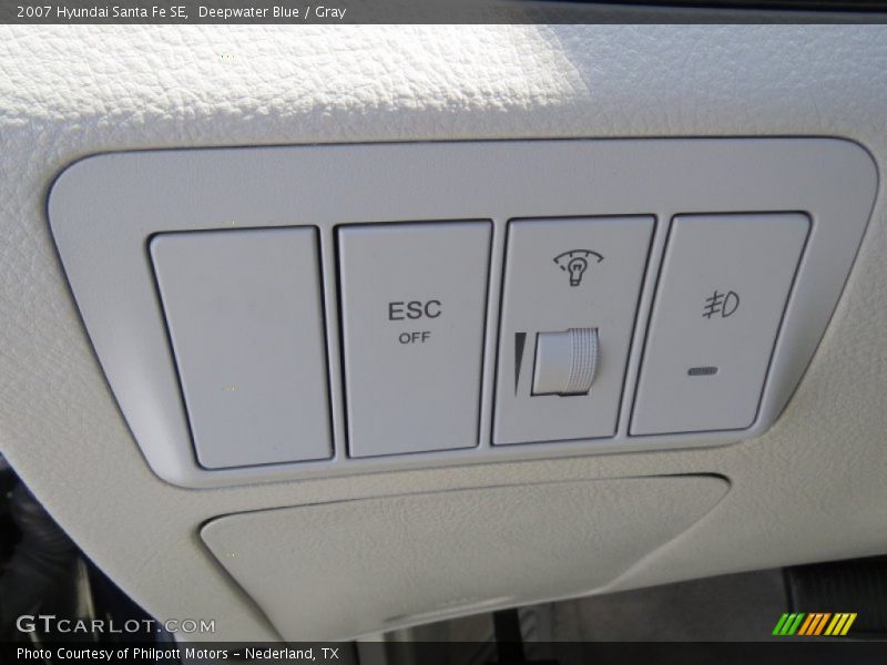 Deepwater Blue / Gray 2007 Hyundai Santa Fe SE