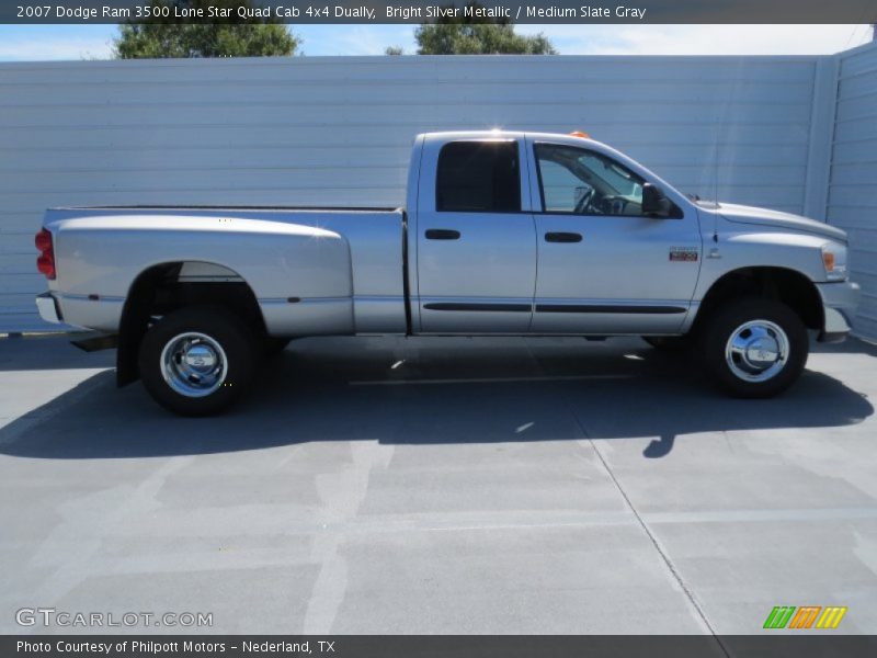 Bright Silver Metallic / Medium Slate Gray 2007 Dodge Ram 3500 Lone Star Quad Cab 4x4 Dually
