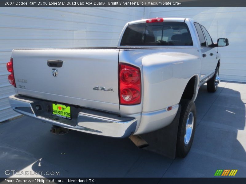 Bright Silver Metallic / Medium Slate Gray 2007 Dodge Ram 3500 Lone Star Quad Cab 4x4 Dually