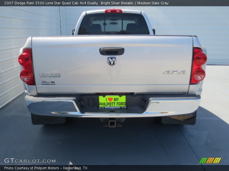 Bright Silver Metallic / Medium Slate Gray 2007 Dodge Ram 3500 Lone Star Quad Cab 4x4 Dually