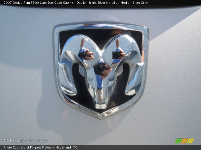 Bright Silver Metallic / Medium Slate Gray 2007 Dodge Ram 3500 Lone Star Quad Cab 4x4 Dually