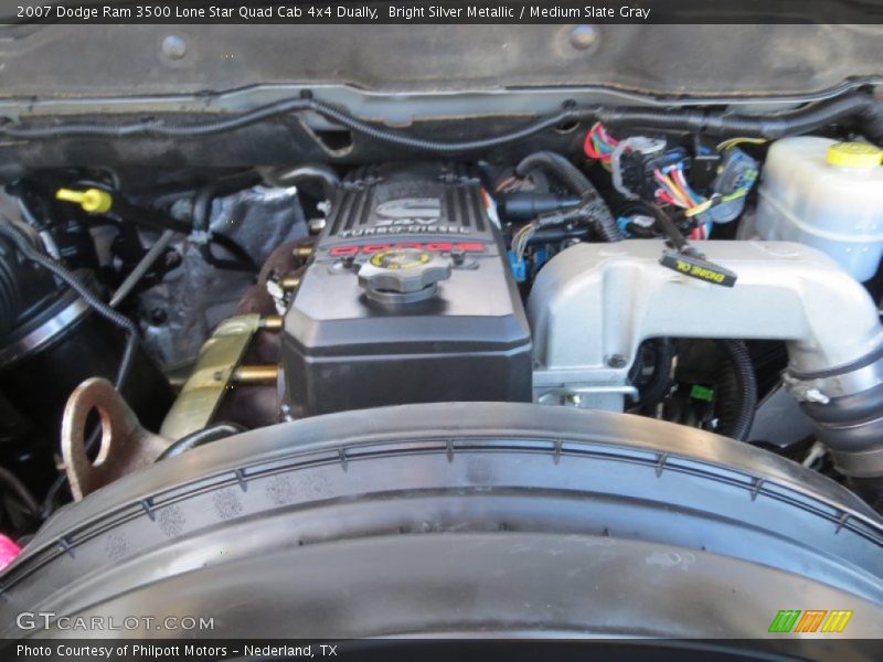 Bright Silver Metallic / Medium Slate Gray 2007 Dodge Ram 3500 Lone Star Quad Cab 4x4 Dually