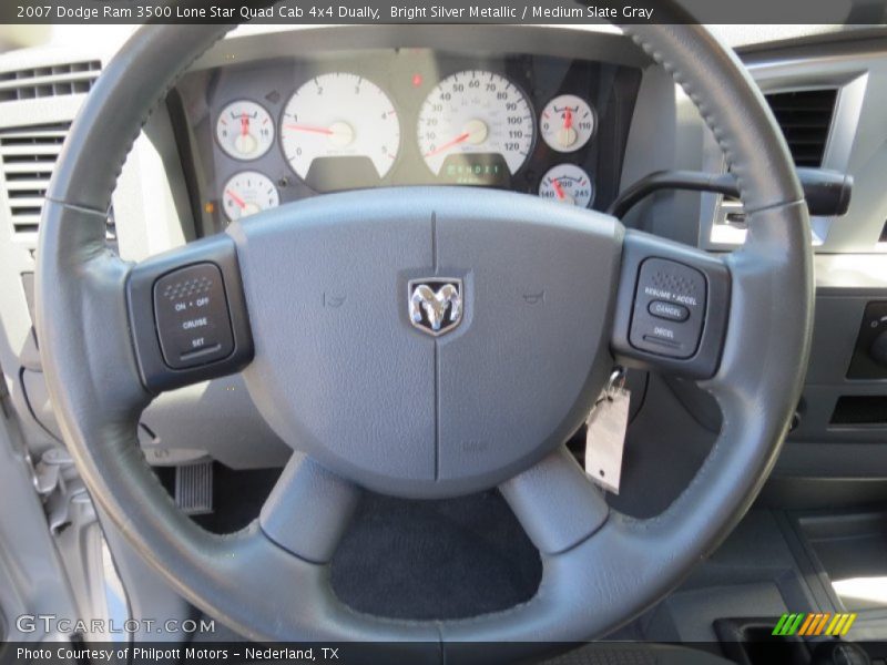 Bright Silver Metallic / Medium Slate Gray 2007 Dodge Ram 3500 Lone Star Quad Cab 4x4 Dually