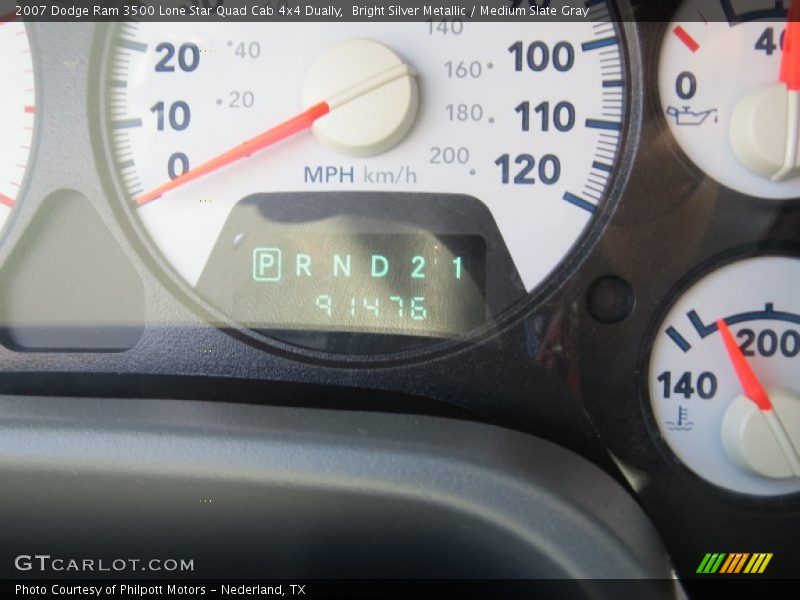 Bright Silver Metallic / Medium Slate Gray 2007 Dodge Ram 3500 Lone Star Quad Cab 4x4 Dually