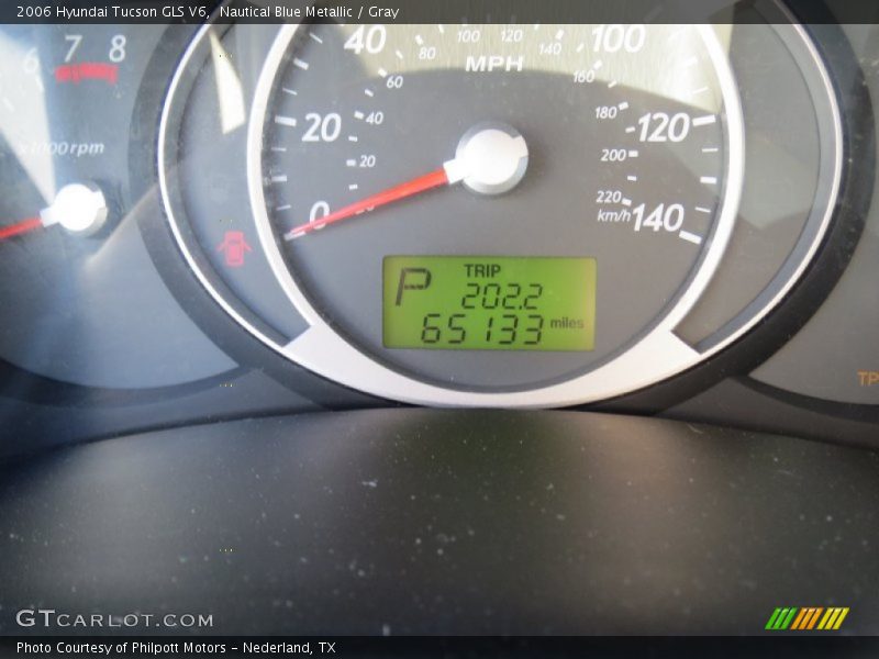 Nautical Blue Metallic / Gray 2006 Hyundai Tucson GLS V6