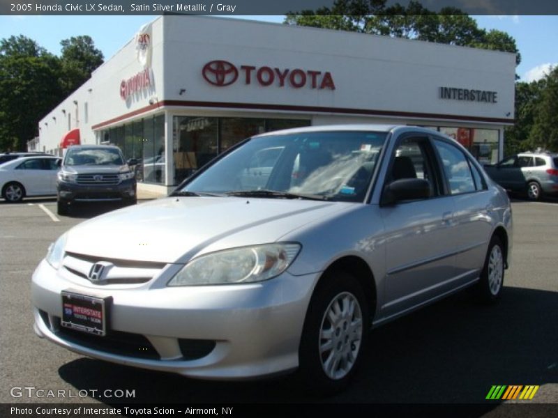 Satin Silver Metallic / Gray 2005 Honda Civic LX Sedan