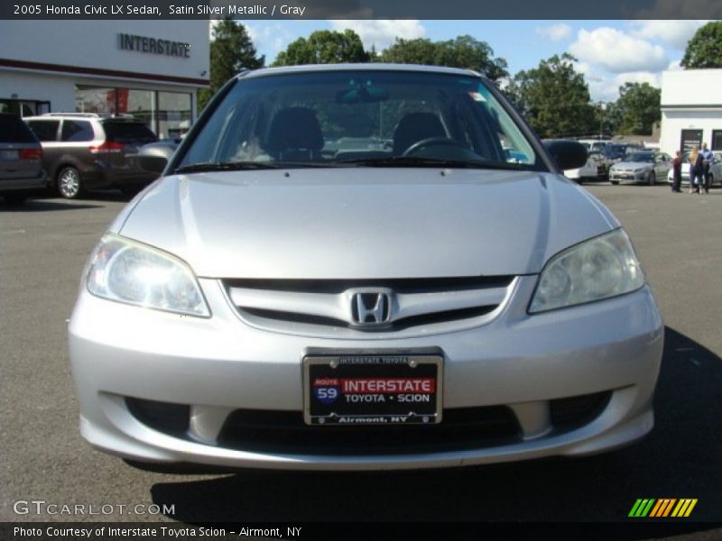 Satin Silver Metallic / Gray 2005 Honda Civic LX Sedan