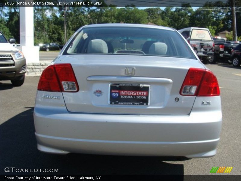 Satin Silver Metallic / Gray 2005 Honda Civic LX Sedan