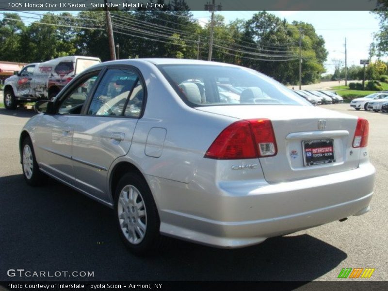 Satin Silver Metallic / Gray 2005 Honda Civic LX Sedan