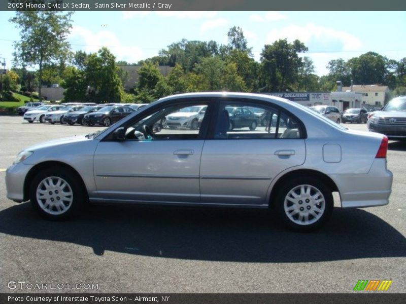 Satin Silver Metallic / Gray 2005 Honda Civic LX Sedan