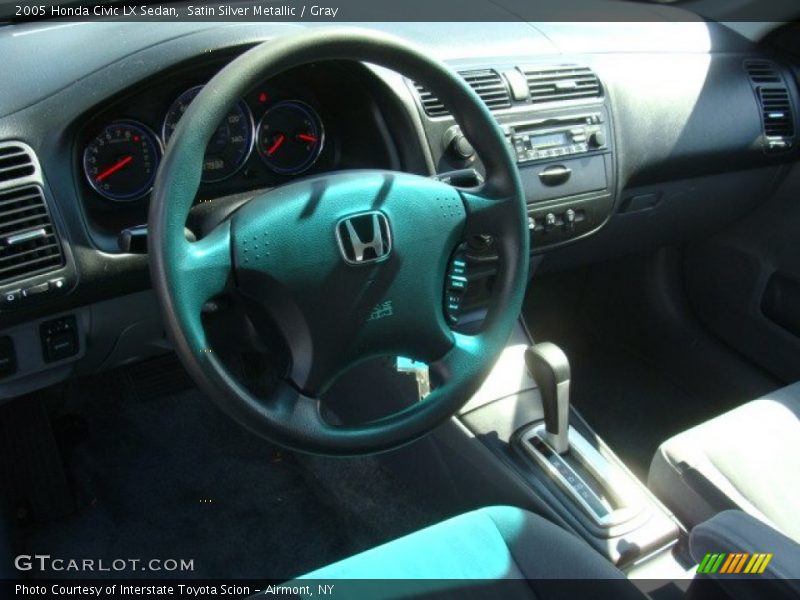 Satin Silver Metallic / Gray 2005 Honda Civic LX Sedan