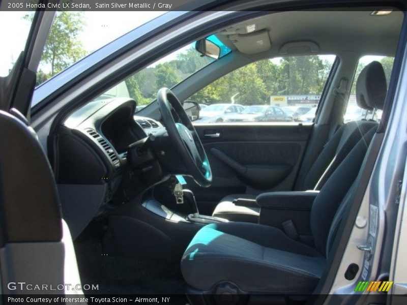 Satin Silver Metallic / Gray 2005 Honda Civic LX Sedan