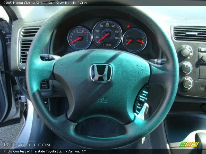 Satin Silver Metallic / Gray 2005 Honda Civic LX Sedan