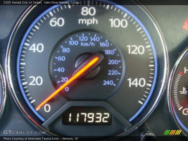 Satin Silver Metallic / Gray 2005 Honda Civic LX Sedan