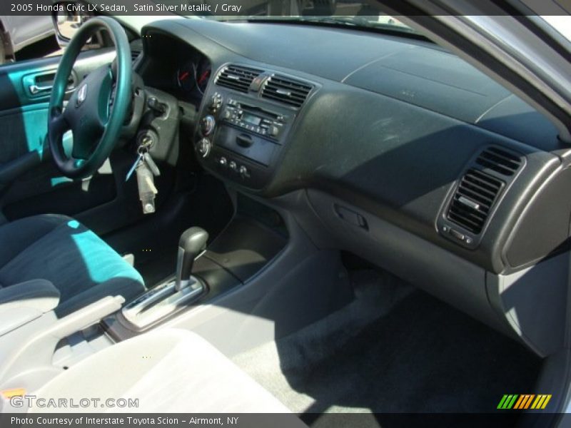 Satin Silver Metallic / Gray 2005 Honda Civic LX Sedan