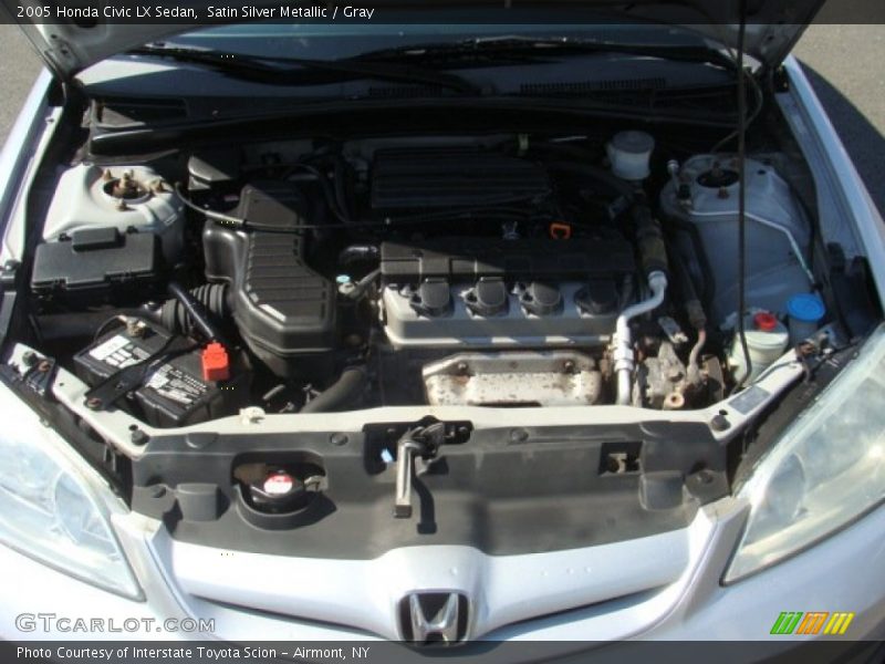 Satin Silver Metallic / Gray 2005 Honda Civic LX Sedan