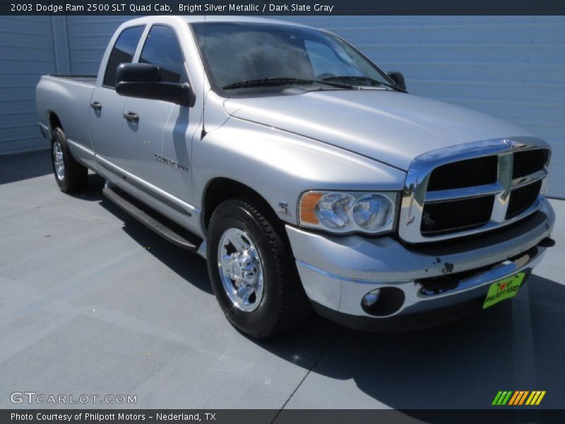 Bright Silver Metallic / Dark Slate Gray 2003 Dodge Ram 2500 SLT Quad Cab
