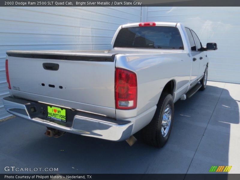 Bright Silver Metallic / Dark Slate Gray 2003 Dodge Ram 2500 SLT Quad Cab