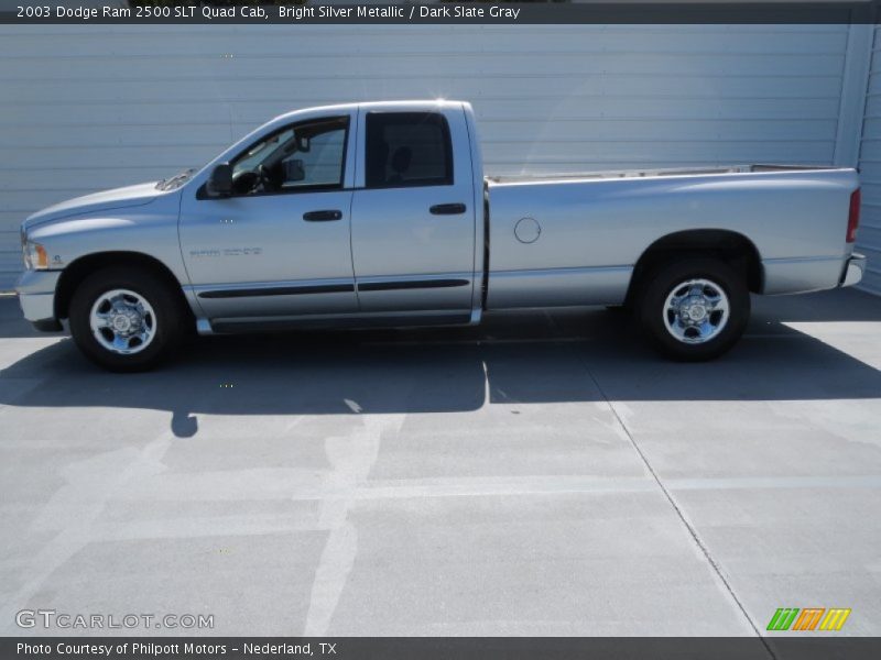 Bright Silver Metallic / Dark Slate Gray 2003 Dodge Ram 2500 SLT Quad Cab