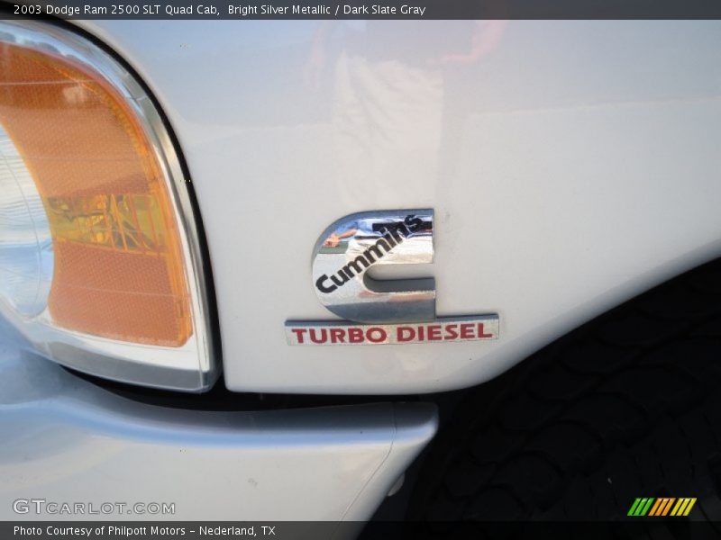 Bright Silver Metallic / Dark Slate Gray 2003 Dodge Ram 2500 SLT Quad Cab