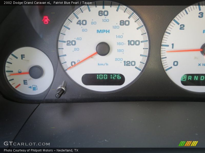 Patriot Blue Pearl / Taupe 2002 Dodge Grand Caravan eL