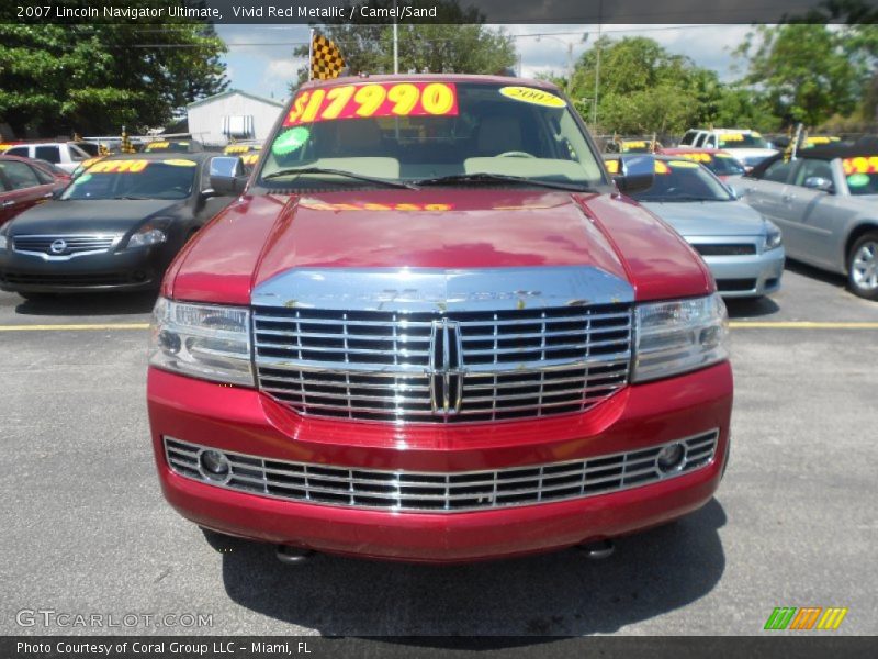 Vivid Red Metallic / Camel/Sand 2007 Lincoln Navigator Ultimate
