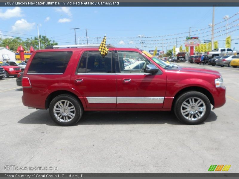 Vivid Red Metallic / Camel/Sand 2007 Lincoln Navigator Ultimate