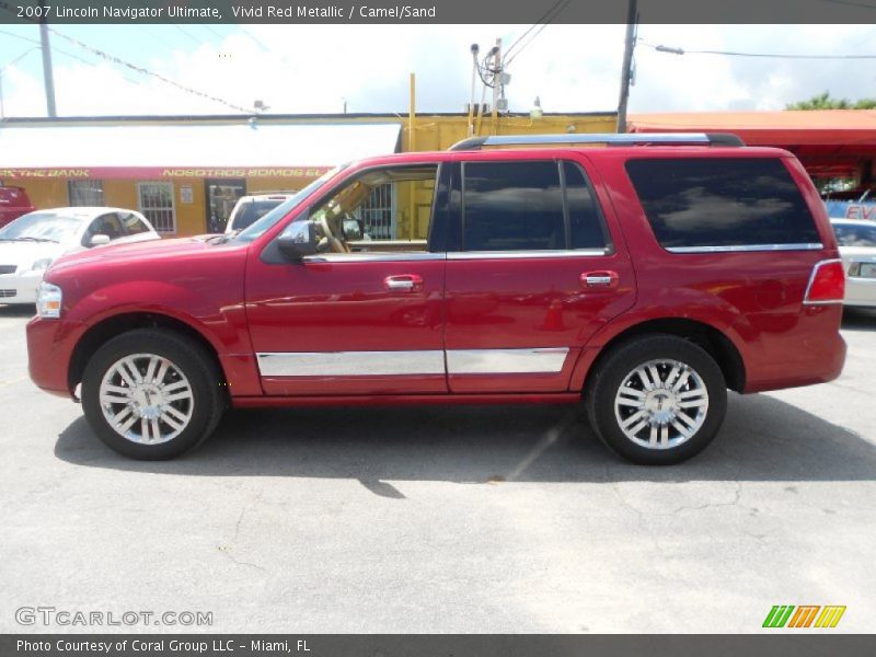 Vivid Red Metallic / Camel/Sand 2007 Lincoln Navigator Ultimate