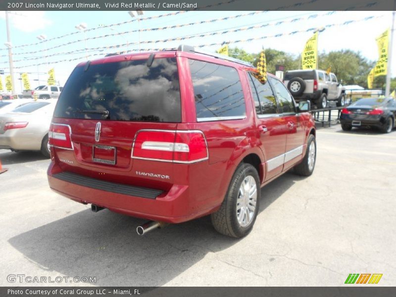 Vivid Red Metallic / Camel/Sand 2007 Lincoln Navigator Ultimate