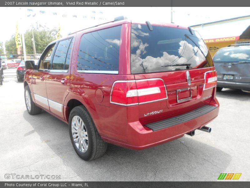 Vivid Red Metallic / Camel/Sand 2007 Lincoln Navigator Ultimate