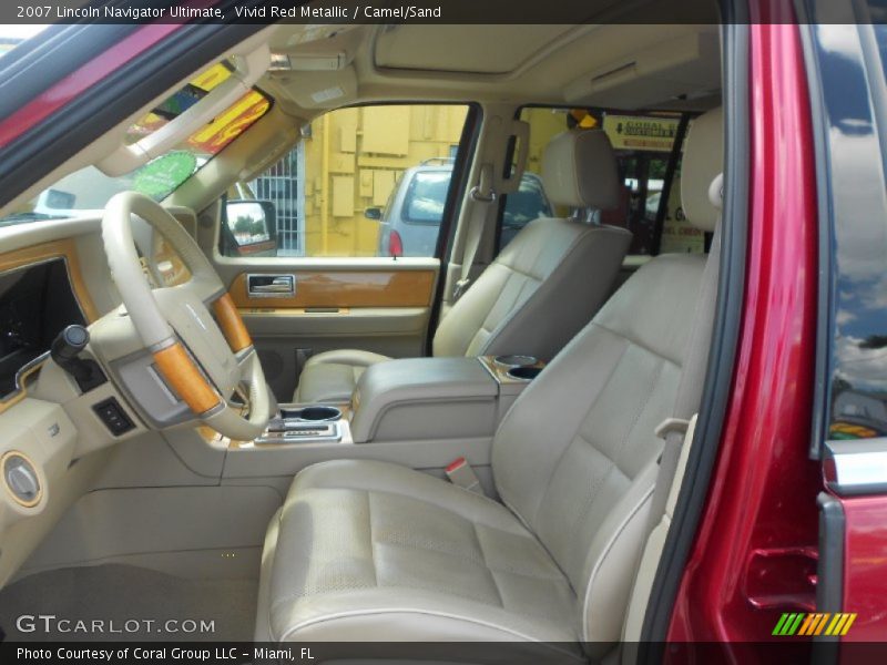 Vivid Red Metallic / Camel/Sand 2007 Lincoln Navigator Ultimate