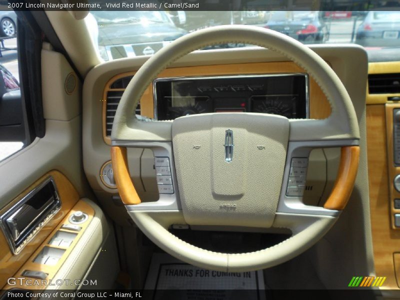 Vivid Red Metallic / Camel/Sand 2007 Lincoln Navigator Ultimate