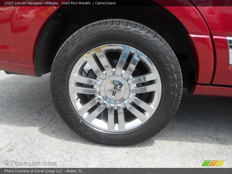 Vivid Red Metallic / Camel/Sand 2007 Lincoln Navigator Ultimate