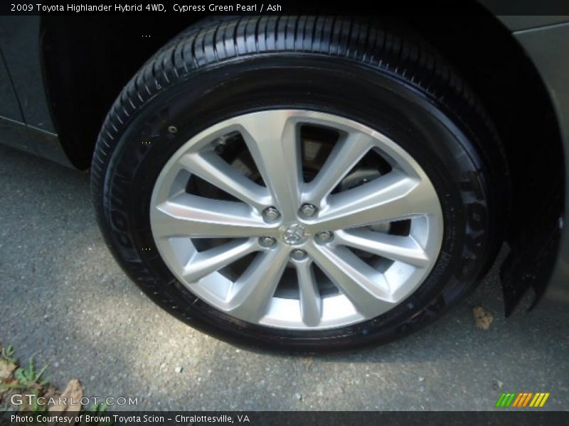 Cypress Green Pearl / Ash 2009 Toyota Highlander Hybrid 4WD