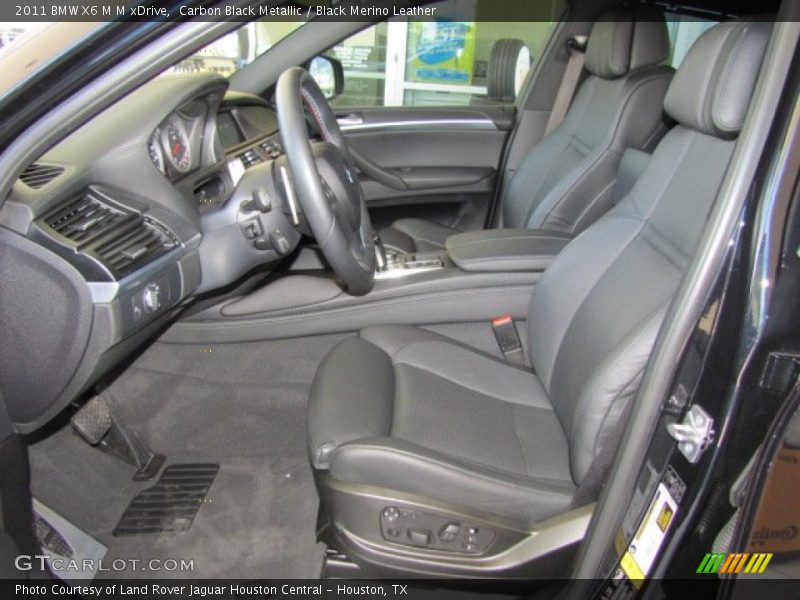 Carbon Black Metallic / Black Merino Leather 2011 BMW X6 M M xDrive