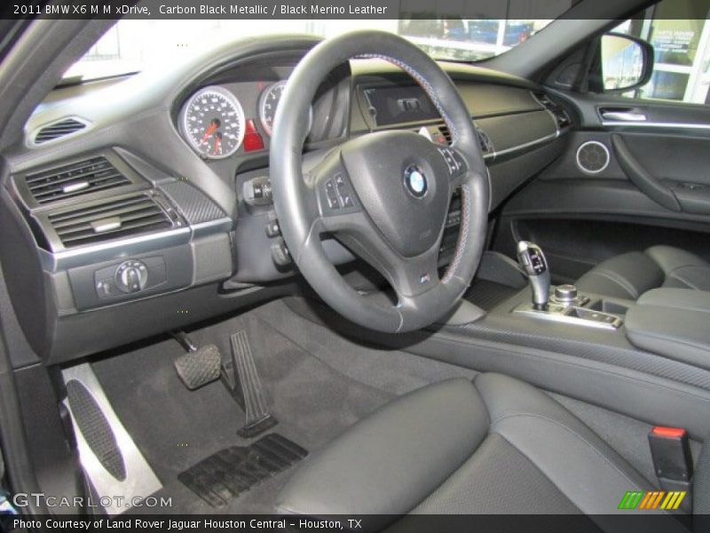 Carbon Black Metallic / Black Merino Leather 2011 BMW X6 M M xDrive