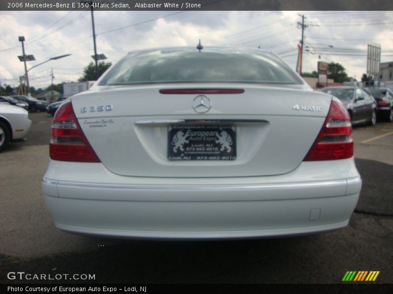 Alabaster White / Stone 2006 Mercedes-Benz E 350 4Matic Sedan