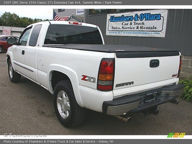 Summit White / Dark Pewter 2007 GMC Sierra 1500 Classic Z71 Extended Cab 4x4