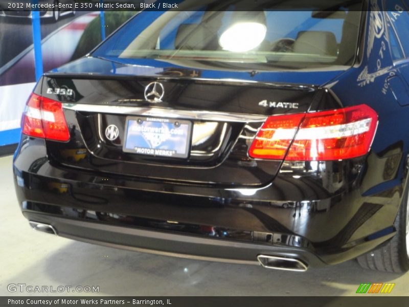 Black / Black 2012 Mercedes-Benz E 350 4Matic Sedan
