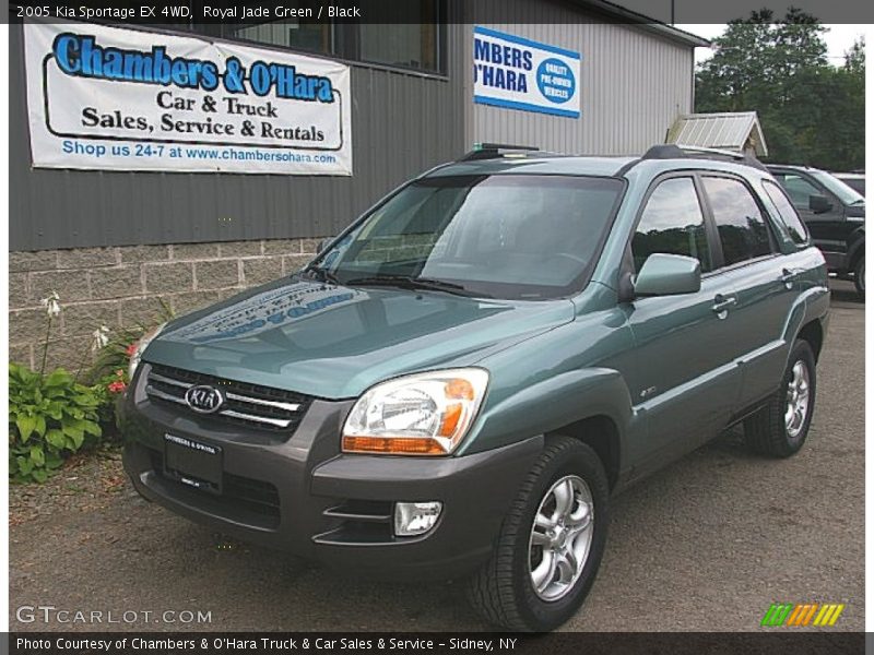 Royal Jade Green / Black 2005 Kia Sportage EX 4WD