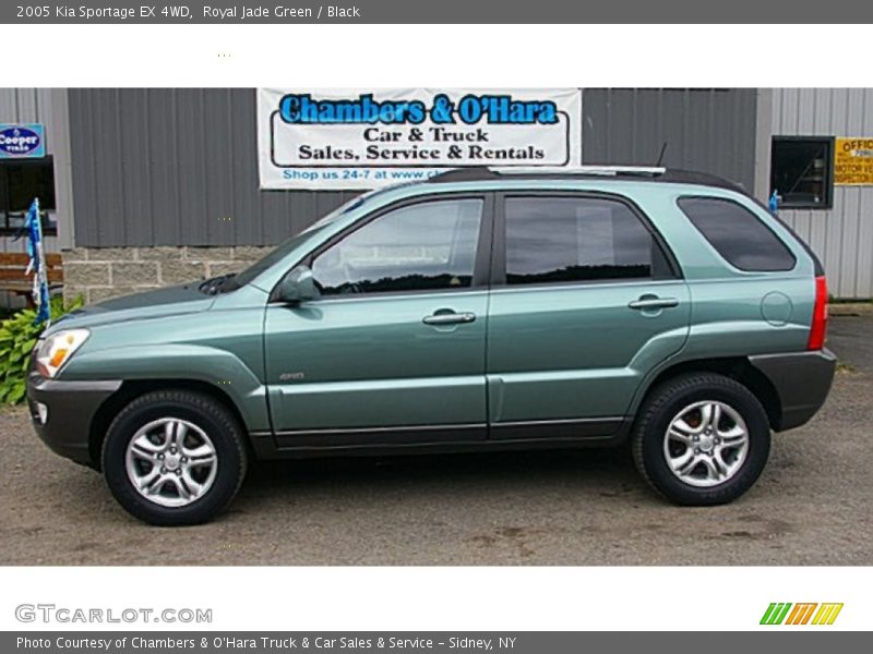 Royal Jade Green / Black 2005 Kia Sportage EX 4WD