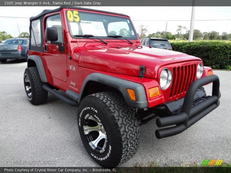 Flame Red / Dark Slate Gray 2005 Jeep Wrangler X 4x4