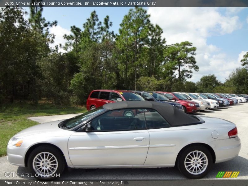 Brilliant Silver Metallic / Dark Slate Gray 2005 Chrysler Sebring Touring Convertible